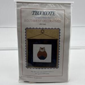 Southwest Decoratives Tecolote “Owl” Appliqué Wall Hanging Pattern Kit 24"